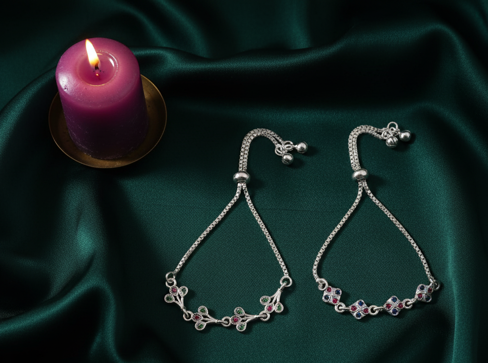 sivler girl braclate